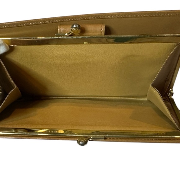 Celine Monogram Brown and Tan Wallet kiss lock opener. - Picture 14 of 16